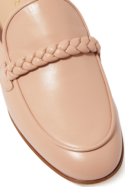 Braided-Detail Leather Mules